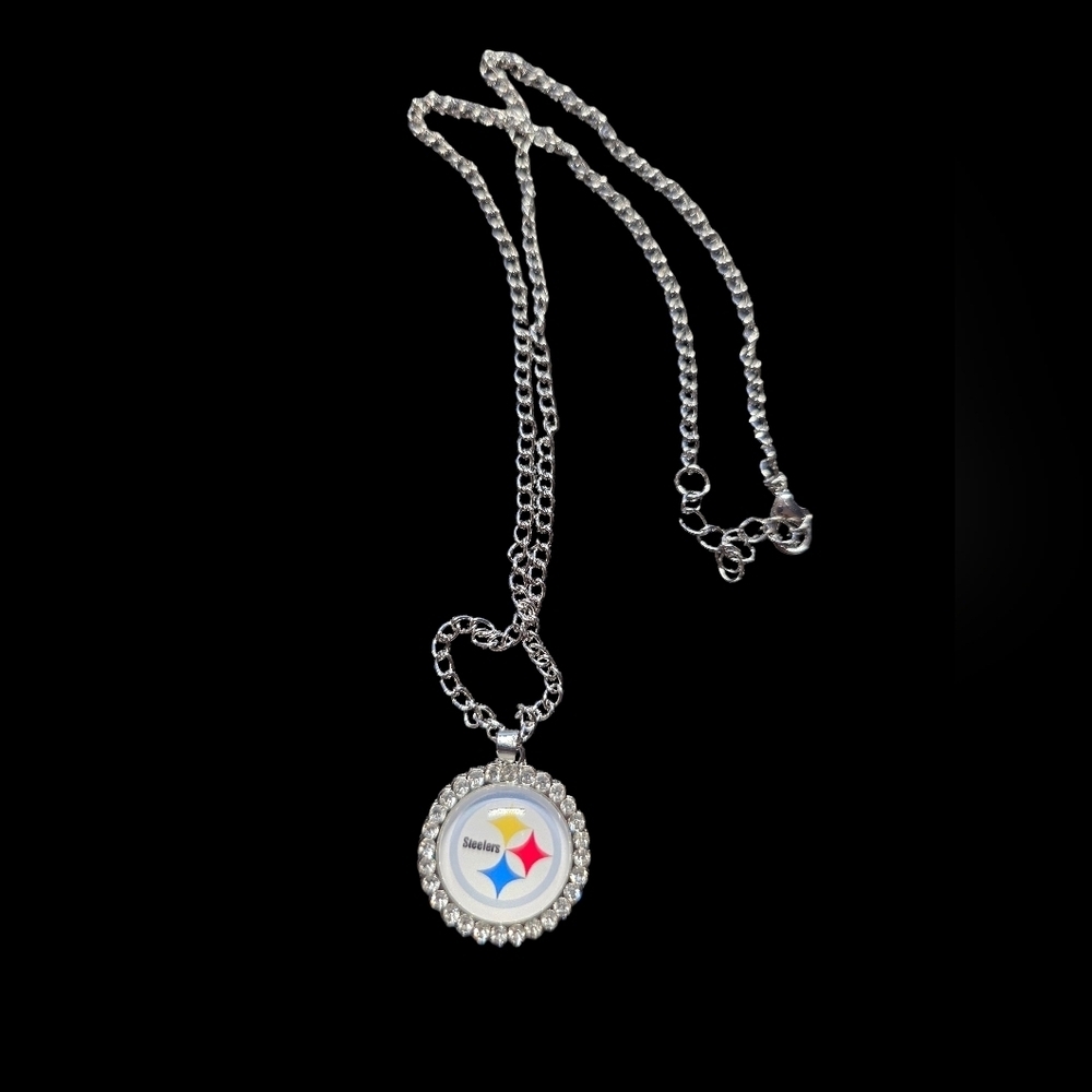 Pittsburgh Steelers Pendant Necklace with White Accent - Picture 2 of 2